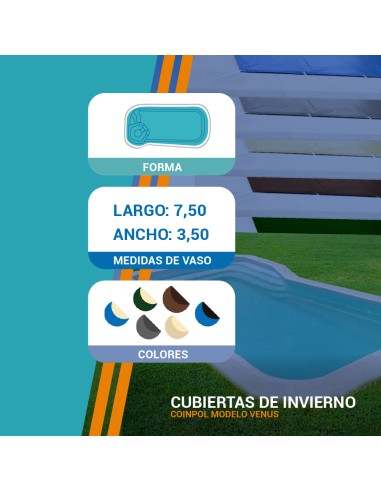 Venus | 3,50 x 7,50m | Cubiertas piscina de...