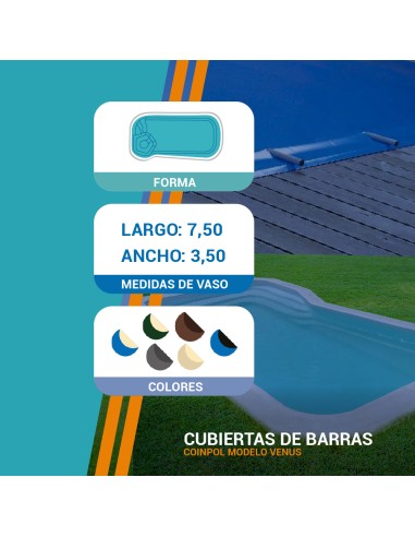 Venus | 3,50 x 7,50m | Cubiertas piscina de...