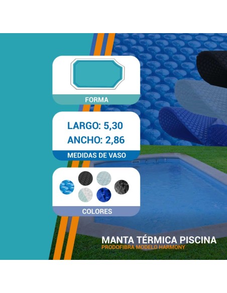Harmony 2 | 2,86 x 5,30m | Cubiertas piscina de poliéster Prodofibra