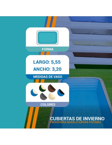 Fuerteventura| 5,55 x 3,20m | Cubiertas piscina...