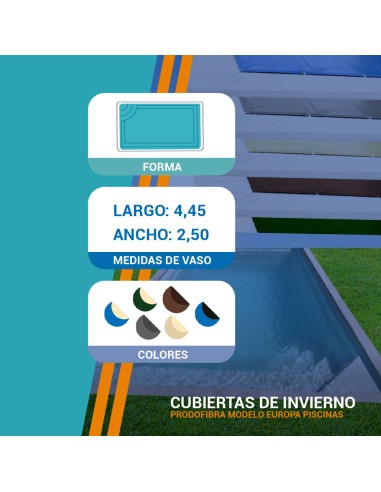 S450 | 4,45 x 2,50m | Cubiertas piscina de...