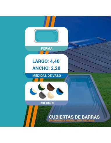 Ibiza 450 | 4,40 x 2,28m | Cubiertas piscina de...