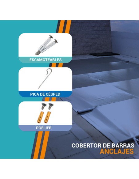 anclajes Cobertor de seguridad para piscina