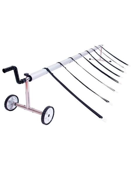 Enrollador para manta térmica de piscina Thermal Lux 5.2 ajustable hasta 5,20 m con manivela y ruedas