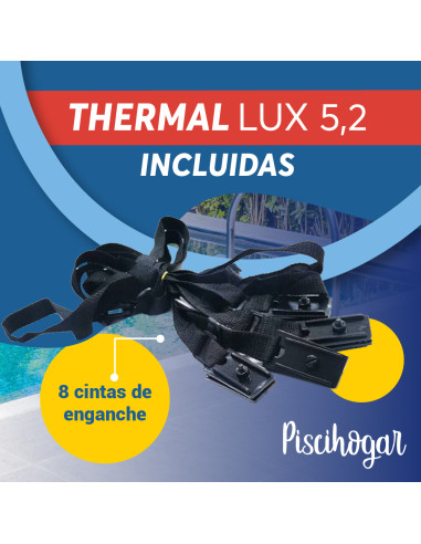 Enrollador para manta térmica de piscina Thermal Lux 5.2 ajustable hasta 5,20 m con manivela y ruedas