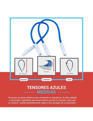 Pack de tensores azules.50 unidades