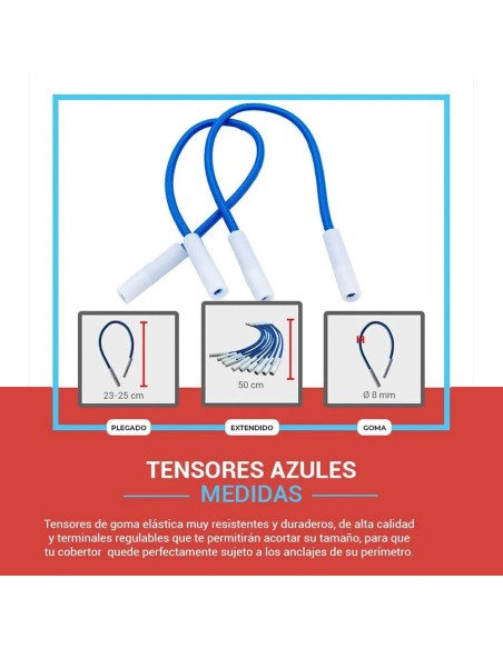 Pack de tensores azules.50 unidades Pack de tensores azules.50 unidades