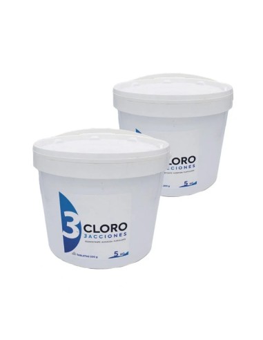 Pack Ahorro Cloro 3 acciones en Pastillas |  2x5Kg