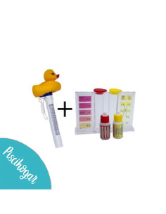 Pack de termómetro y medidor de cloro para piscina