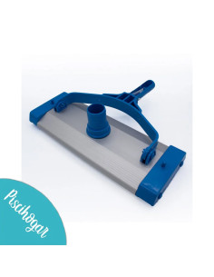 Carro limpiafondos piscina aluminio 4 ruedas y cepillo de arrastre