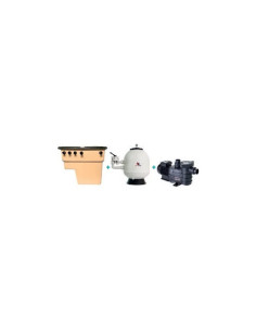 Caseta enterrada Filtro Laminado Superpool TT + Bomba Power Flo II 2