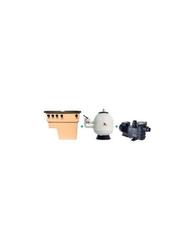 Caseta enterrada Filtro Laminado Superpool TT + Bomba Power Flo II