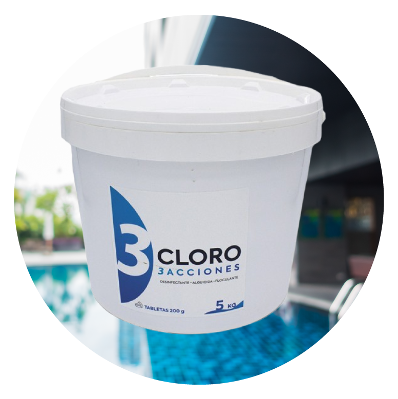 Cloro 3 - acciones en Pastillas | 5Kg