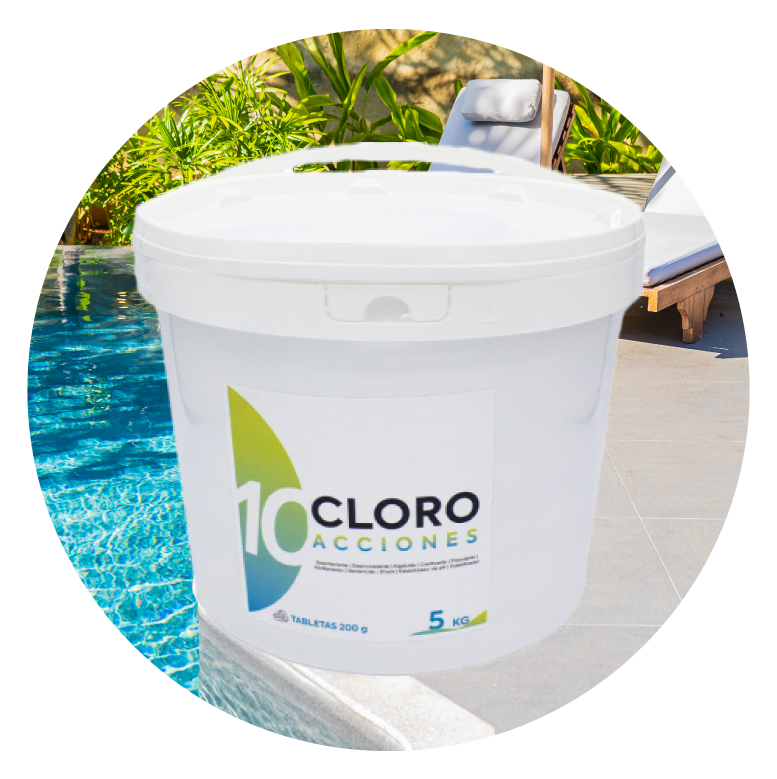 Pack Cloro 5 acciones 5kg  + Floculante 1kg