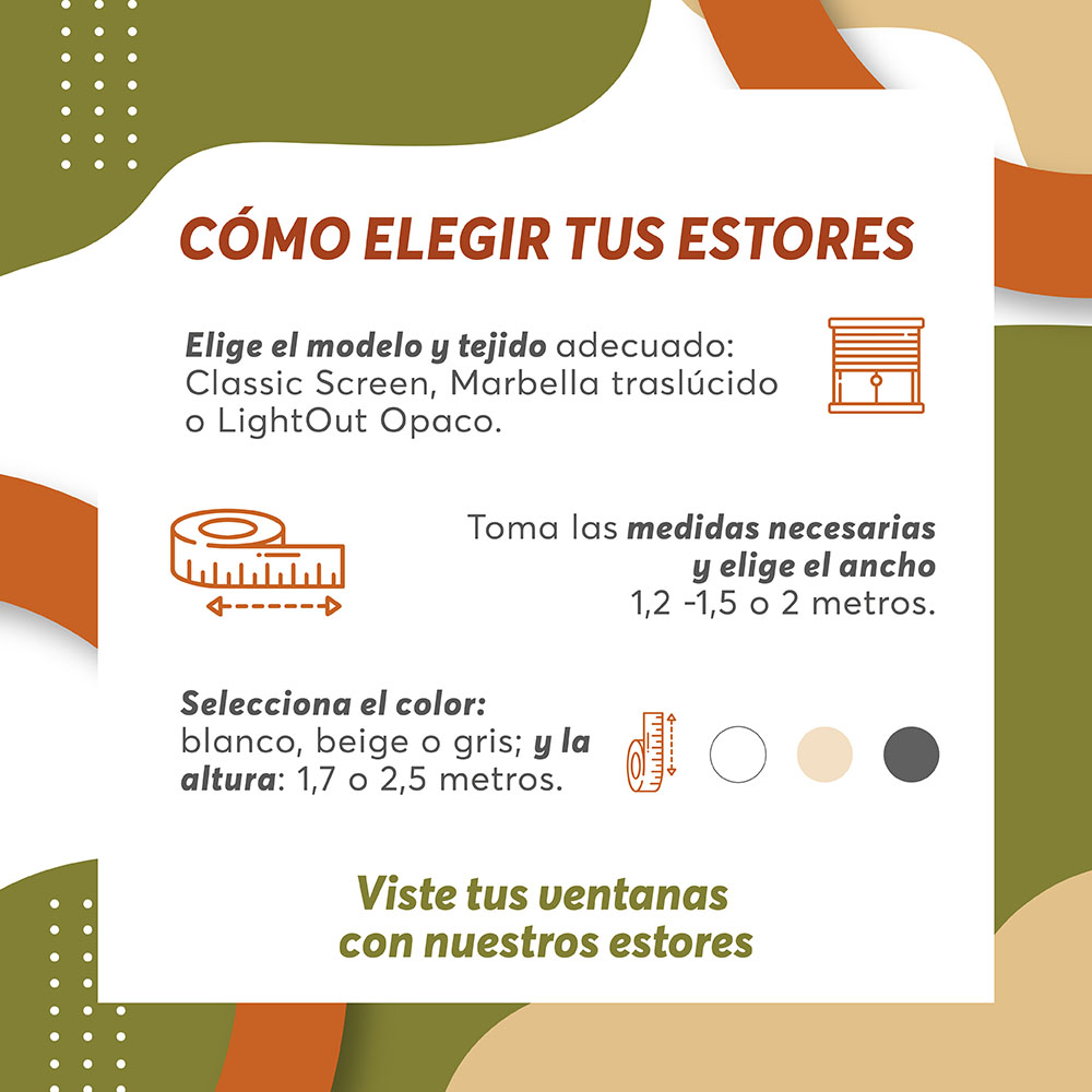 como elegir tus estores