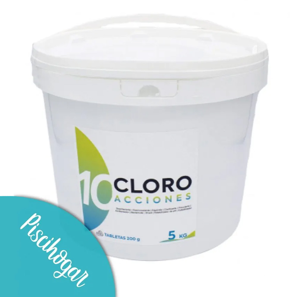 Pack Cloro 5 acciones 5kg  + Floculante 1kg